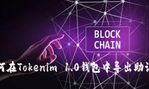 如何在Tokenim 1.0钱包中导出助记词